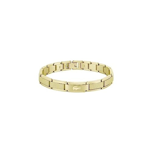 Oferta limitada: Lacoste Pulsera de Eslabones para Hombre Colección STENCIL en Oro Amarillo Adornado con un Patrón Petit Piqué - 2040219 de 109.00 € a 76.95 € (ahorro 29%)