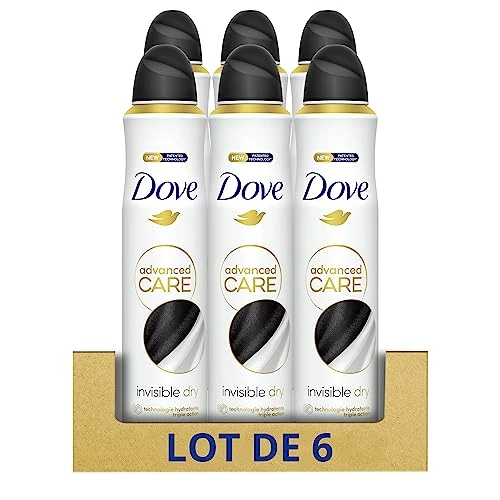 DOVE - Deodorante da donna originale Advanced Care - Spray antitraspirante - tecnologia anti impronte bianche - si prende cura delle ascelle (confezione da 6 x 200 ml)