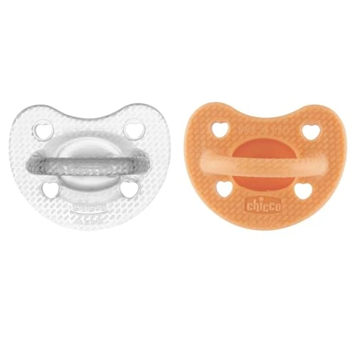 Chicco PhysioForma Gommotto Luxe, Ciuccio in Silicone 6-16 Mesi, Set di Gommotti Morbidi e Delicati, 2 Pezzi, Bimba