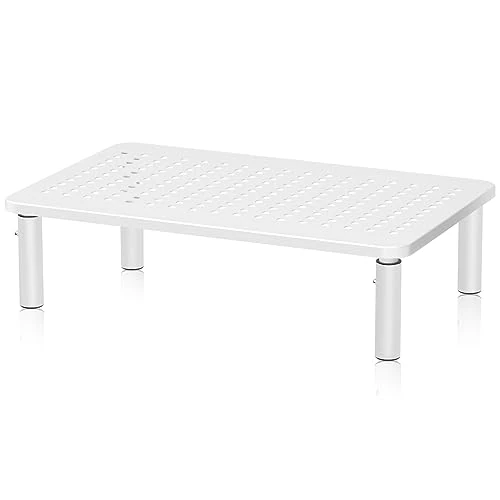 Limited-time offer: suptek Computer Monitor Stand Riser White, Metal for Laptop, Printer, Notebook and All Flat Screen TV Display with Vented Platform, 3 Height Adjustable Riser MST003W from 10.81 £ to 10.81 £ (save 0.00%)