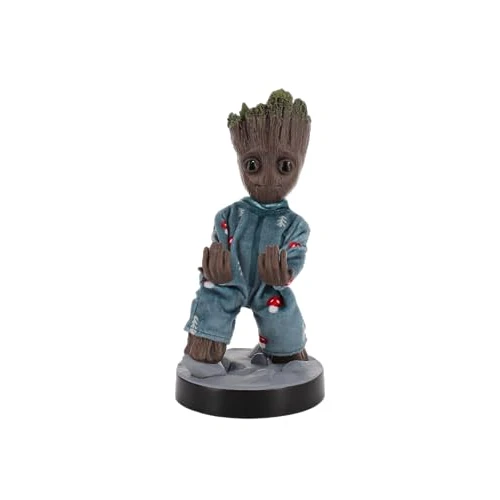 Cable Guys - Guardians of the Galaxy Toddler Groot in Pajamas Gaming Accessories Holder & Phone Holder for Most Controller (Xbox, Play Station, Nintendo Switch) & Phone