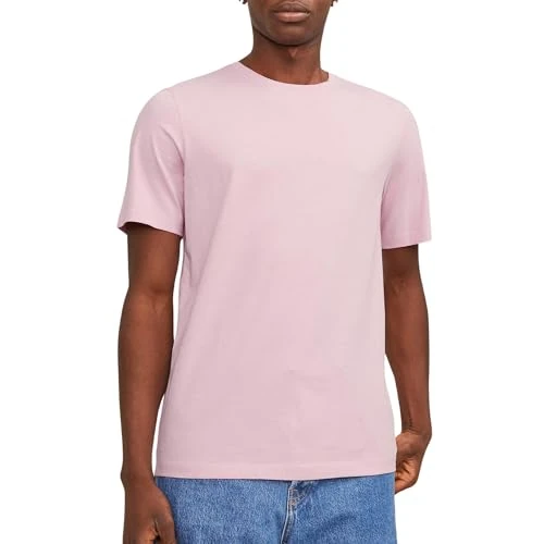 Beperkte aanbieding: JACK & JONES Heren T-shirt Effen Ronde Hals T-Shirt, Pink Nectar, M van 12.95 EUR naar 12.95 EUR (besparing 0%)