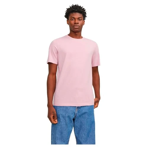 JACK & JONES Jjeorganic Basic Tee Ss O-neck Noos Homme T-shirt, Rose Tendre, XXL