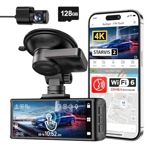 Offre limitée : REDTIGER 4K Dashcam Voiture, STARVIS 2, WiFi 5,8 GHz, Carte 128 Go Incluse de 189.99 € à 142.99 € (25% de remise)