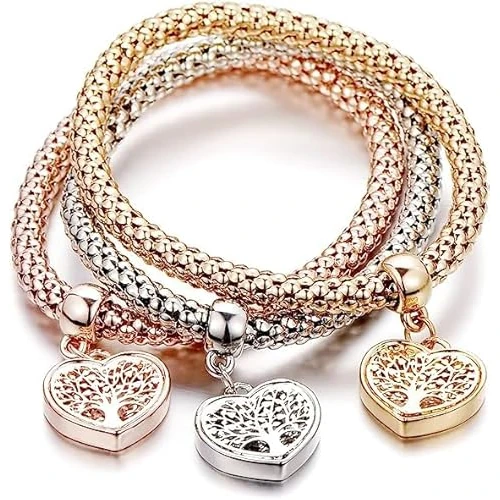 Begrenztes Angebot: 5 Stück Weihnachts-Armband Set mit Schneeflocken & Baum Perlen, Personalisierbare Briefe Schmuck Geschenk für Mädchen Frauen, Weihnachtsgeschenke für Frauen, Elastisches Seil Armband Set von 8.39 EUR auf 8.39 EUR (Rabatt 0%)