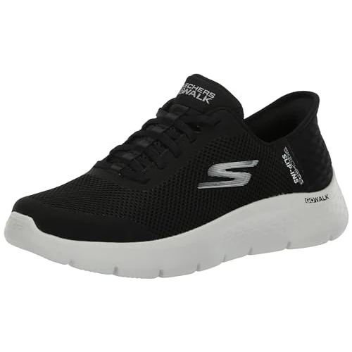 Limited-time offer: Skechers Women's Go Walk Flex Hands Free Slip-ins - Grand Entry, Black/White, 3.5 UK Wide from 75.00 £ to 75.00 £ (save 0.00%)