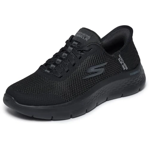 Offerta a tempo: Skechers Donna Go Walk Flex Grand Entry Slip-in Trainers, Black Textile/Trim, 39.5 EU Larga - 41% da 84.95 € a 49.90 €