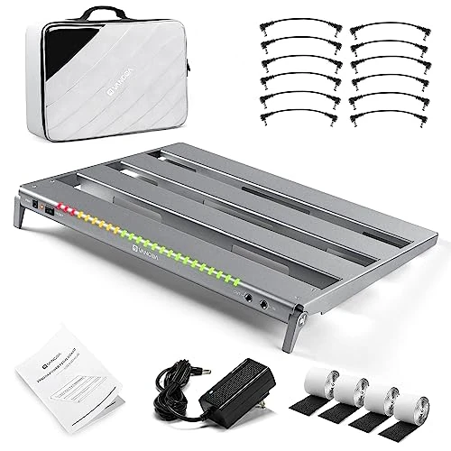Offre limitée : Vangoa Pédalier de guitare avec alimentation isolée, PD-M en aluminium plié, portable et pliable en une seule pièce, avec sac à dos de qualité supérieure, 45,7 x 34,3 cm, gris de 167.36 € à 167.36 € (0.00% de remise)