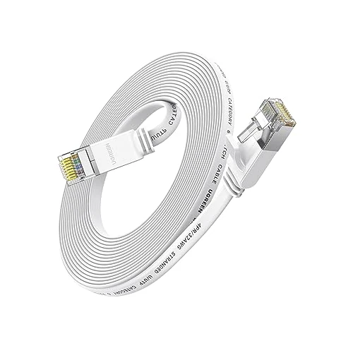 UGREEN Ethernet Cable 10M, Flat RJ45 LAN Gigabit CAT 6 Network Cable, Pure Copper Core High-Speed 1000Mbps for 250Mhz/s Patch Cord Internet Cable for Xbox Switch PS5 PS4 Extender Router Modem