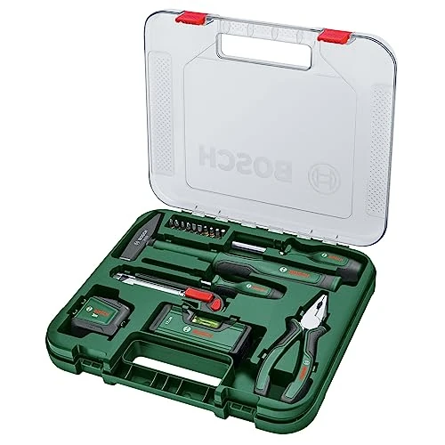 Zeitlich begrenztes Angebot: Bosch Universal Werkzeug-Set, 17-teilig (vielseitiger Werkzeugkoffer, bestückt, hochwertig, ergonomisch, ideal für Reparaturen im Haus) von 59.99 € auf 49.90 € (17% Rabatt)