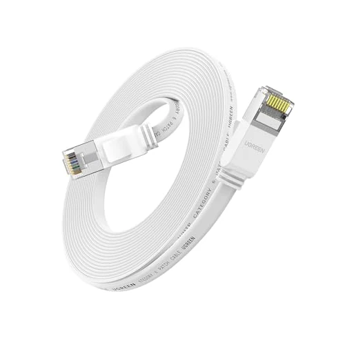 Limited-time offer: UGREEN Ethernet Cable 20M, Flat RJ45 LAN Gigabit CAT 6 Network Cable, Pure Copper Core High-Speed 1000Mbps for 250Mhz/s Patch Cord Internet Cable for PS5 PS4 Extender Router Modem from 15.99 £ to 10.94 £ (save 32%)