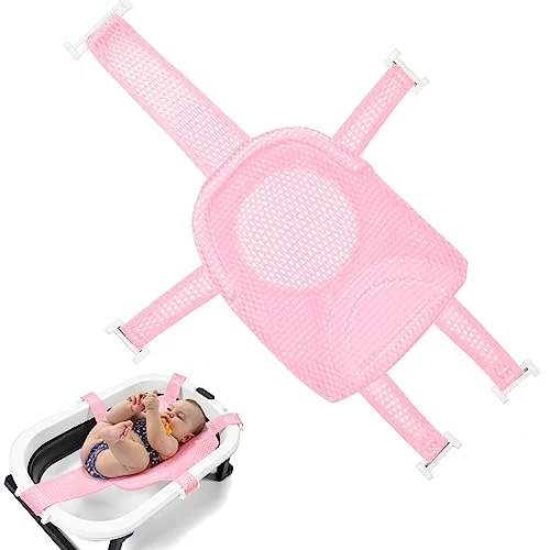 Zeitlich begrenztes Angebot: Aolso Baby-Badesitznetz - Neugeborenes Stützwanne, Badematte, Rutschfestes Und Verstellbares Netz Für 0-3 Jahre (5 Ecken-Rosa) von 10.99 € auf 10.99 € (0.00% Rabatt)