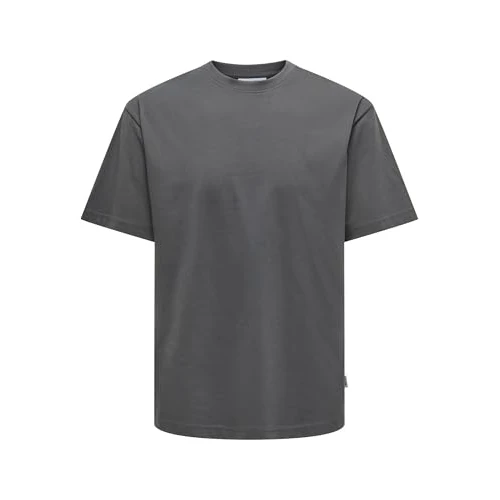 Oferta limitada: ONLY & SONS Fred Relaxed - Camiseta de Manga Corta, Gris Pinstripe, XS de 10.58 € a 10.58 € (ahorro 0.00%)