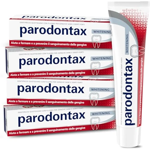 Parodontax Wybielanie pasty do zębów, efekt wybielania*, do zdrowych dziąseł i silnych zębów, codziennego użytku, ulepszony smak, opakowanie 4x75 ml