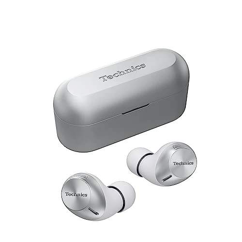 Offerta a tempo: Technics EAH-AZ40M2ES Auricolari Wireless con Noise Cancelling, Bluetooth Multipoint 3 Dispositivi, Confortevoli Auricolari In-Ear, Cuffie con Microfono Integrato, Adattabili,Argento - 36% da 109.90 € a 69.90 €
