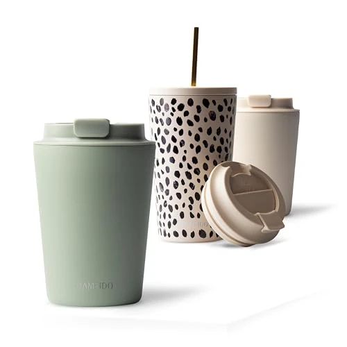 Oferta ograniczona: MAMEIDO kubek termiczny 350 ml, szczelny kubek na kawę na wynos ze stali nierdzewnej z podwójną ścianką izolowany, szczelny kubek na kawę coffee to go utrzymujący ciepło (Desert Sage) z 119.98 EUR na 101.98 EUR (znizka 15%)