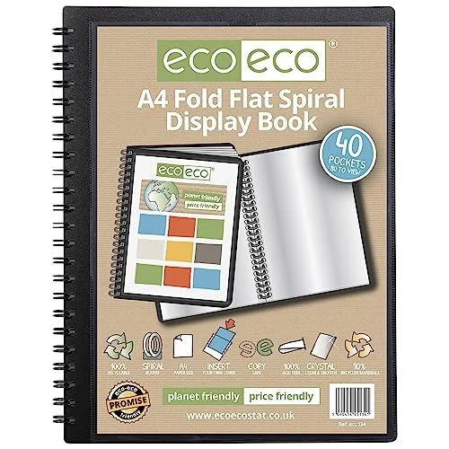 Offerta a tempo: eco-eco Eco134 - Espositore a spirale, formato A4, 50% riciclato, 40 tasche - 0.00% da 13.49 € a 13.49 €