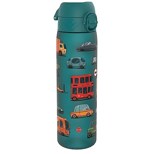 Offerta a tempo: Ion8 Borraccia a Prova di Perdite, 500ml, Facile da Aprire, Serratura Sicura, Lavabile in Lavastoviglie, Senza BPA, Maniglia per il Trasporto, Adatta a Portabicchieri, Facile Pulizia, Automobili - 20% da 15.99 € a 12.83 €