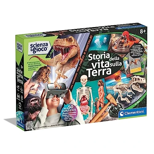 Limited offer: Clementoni - 19337 - Science and Game Lab - History of Life on Earth - Scientific Laboratory Children 8 Years, Science Experiments, Dedicated App, Activities with Augmented Reality, Made in Italy from 39.90 EUR to 24.25 EUR (save 39%)