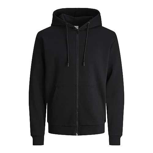 Jack & Jones Jjebradley Sweat Zip Hood Noos chaqueta sudadera, Hombre, Black, L