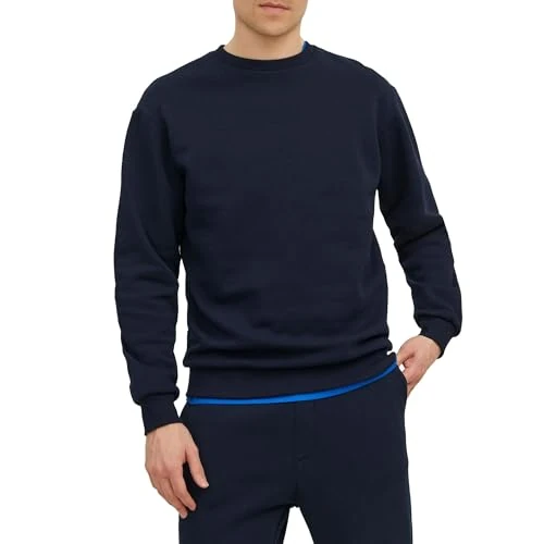 Offerta a tempo: JACK & JONES Jjebradley Sweat Crew Noos, Felpa Uomo, Marino, XL - 32% da 26.99 € a 18.30 €