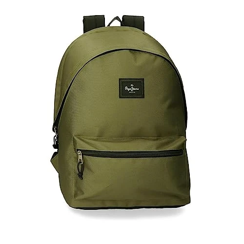 Offerta a tempo: Pepe Jeans Aris Zaino per laptop doppio scomparto portatile 15,6 pollici 31 x 44 x 17,5 cm Zaino scuola poliestere by Joumma Bags, Kaki, Taglia unica, Zainet - 5% da 42.39 € a 40.26 €
