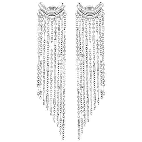 BREIL Joyería colección B WIRED, PENDIENTES DE MUJER en color PLATA, talla 17 SIN PIEDRAS - TJ3411