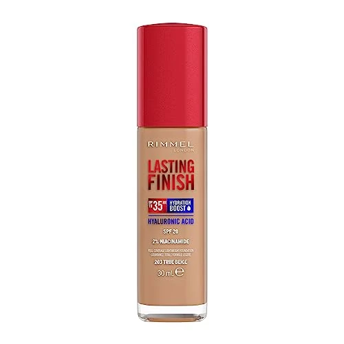 Offerta a tempo: Rimmel London Lasting Finish 35H, 203 True Beige, fondotinta, lunga tenuta, idratante, formula vegana, alta coprenza, 30ml - 32% da 11.12 € a 7.60 €