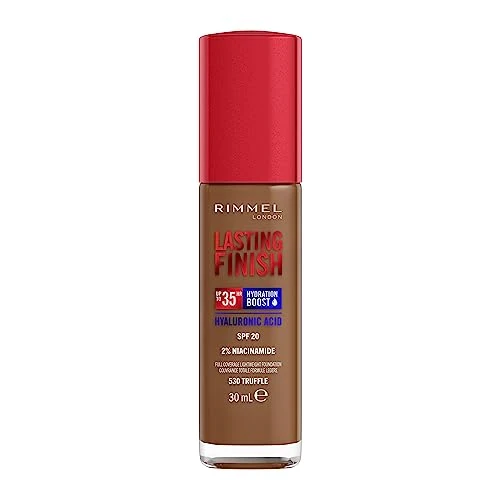 Offerta a tempo: Rimmel London Lasting Finish 35 Hour, fondotinta, lunga durata, idratante, formula vegana, copertura totale, 30 ml, 530 Truffle - 0.00% da 7.58 € a 7.58 €