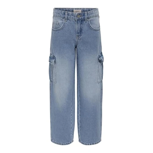 Limited offer: ONLY Girl's Kogharmony Wide Cargo Carrot PIM Noos Trousers from 34.99 EUR to 24.95 EUR (save 29%)