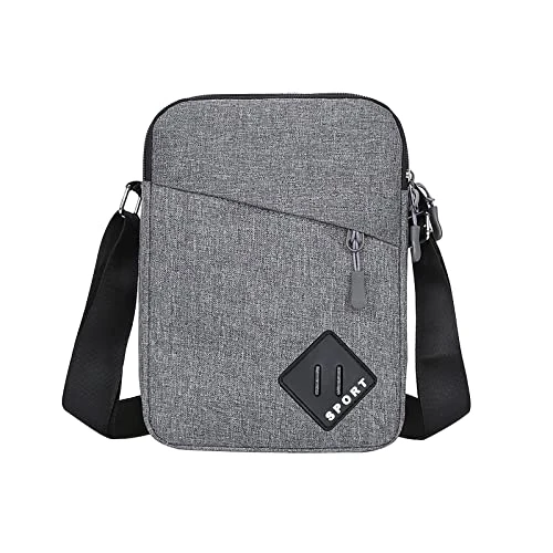 Begrenztes Angebot: FuninCrea Umhängetasche für Herren, Schultertasche für Herren aus Nylon mit Reißverschluss und verstellbarem Schultergurt, wasserdichte kleine Schultertasche für Herren mit mehreren Taschen von 8.99 EUR auf 8.99 EUR (Rabatt 0%)