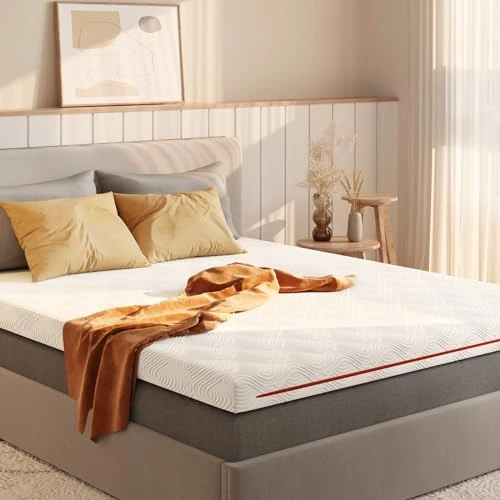 Sweetnight Materasso Topper 135 x 190 cm Altezza 10 cm, Coprimaterasso in Memory Foam con Infusione di Gel Rinfrescante a 5 Zone, Può dormire su entrambi i lati, livello di durezza H2, H3