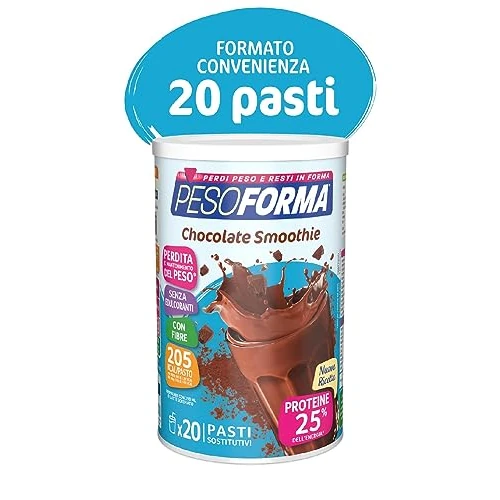PESOFORMA Choco Smoothie vervangende maaltijd voor gewichtsbeheersing, heerlijke smoothie, die helpt om in vorm te komen, rijk aan eiwitten en vezels, slechts 205 calorieën, 20 maaltijden, 540 g
