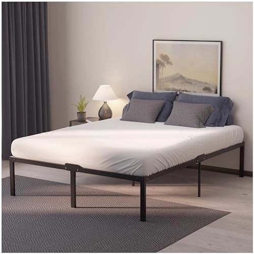 Tijdelijke aanbieding: Dreamzie Metalen Bed 180x200 Met Lattenbodem - Bedframe 180x200 Met Poten - Hoogte 45 cm - Stabiel, Eenvoudige Montage, Veel Opbergruimte van 130.19 € naar 130.19 € (0.00% korting)