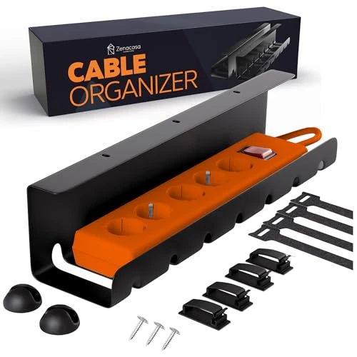 Zeitlich begrenztes Angebot: Zenacasa - Kabelkanal Schreibtisch Schwarz – Kabelmanagement ohne Bohren von 16.99 € auf 16.99 € (0.00% Rabatt)