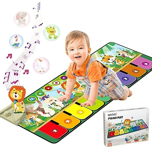 Limited-time offer: Rodzon Toys for 1-4 Year Old Boys Girls, Musical Play Mat with 9 Piano Keyboard, Piano Dance Mat Built in 19 Sounds & Recording Function for Toddlers Infant Kids Birthday Gifts Present Early Education from 21.09 GBP to 21.09 GBP (save 0%)