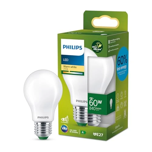 Oferta ograniczona: Philips Żarówka Ultra Efficient LED CLA 60W A60 E27 2700K FR UE SRT4 z 39.99 EUR na 39.99 EUR (znizka 0%)