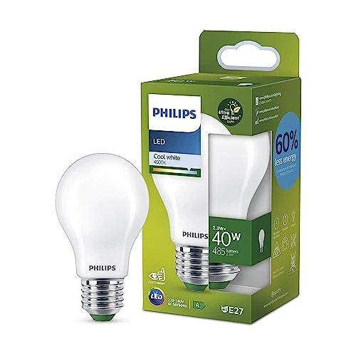 Beperkte aanbieding: Philips Ultra Efficient LED lamp Mat - 40W - E27 - Koelwit licht van 9.99 EUR naar 7.76 EUR (besparing 22%)