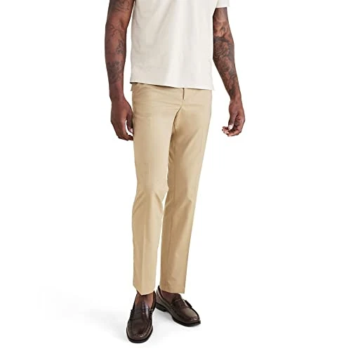 Offerta a tempo: Dockers Go Signature Khaki Slim, Pantaloni Chino Uomo, Beige (Harvest Gold), 31W / 34L - 53% da 89.95 € a 42.60 €