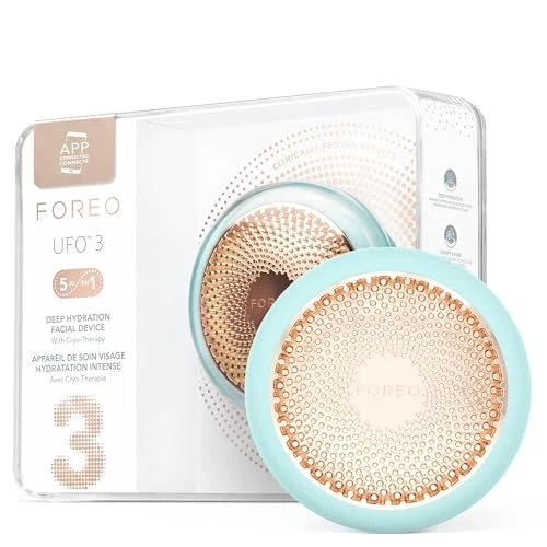 Oferta limitada: FOREO UFO 3, hidratación facial profunda, Spa facial 5 en 1, Terapia con luz LED roja, termoterapia, crioterapia, masajeador facial T-Sonic, cuidado facial antiedad, Arctic Blue de 299.00 € a 172.65 € (ahorro 42%)