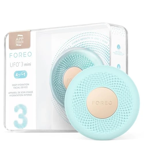 Tijdelijke aanbieding: Foreo UFO 3 Mini, 4-in-1 anti-rimpelmasker, hydratatie, roodlichttherapie en volledig spectrum led, thermotherapie, gezichtsmassage, T-sonic, arctic blue van 89.99 € naar 89.99 € (0.00% korting)