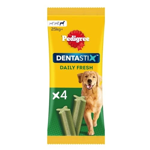 Pedigree Dentastix Fresh 56 Snack per la Igiene Orale (Cane Grande 25 kg+) 154 g 4 Bastoncini - 14 Pacchetti (56 Bastoncini in totale)