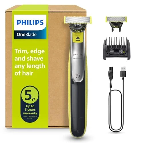 Begrenztes Angebot: PHILIPS OneBlade 360 Face - elektrischer Rasierer & Trimmer, 2x 360 Klingen, verstellbarer 5-in-1-Trimmaufsatz, Nass- & Trockenrasur, Akku-USB, fürs Gesicht (QP2734/30) von 59.74 EUR auf 48.99 EUR (Rabatt 18%)
