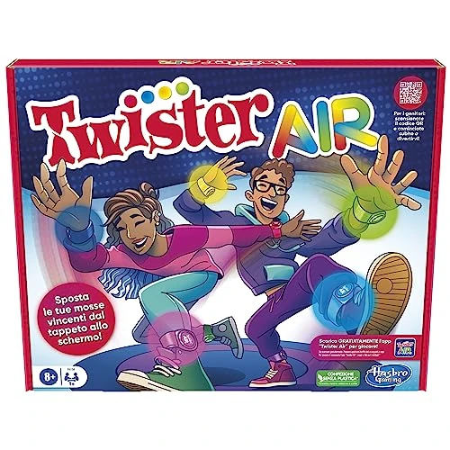 Tijdelijke aanbieding: Twister Air-spel, Twisterspel met app voor Augmented Reality, verbinding met smart-apparaten, actieve partyspellen, vanaf 8 jaar van 17.69 EUR naar 17.69 EUR (korting 0%)