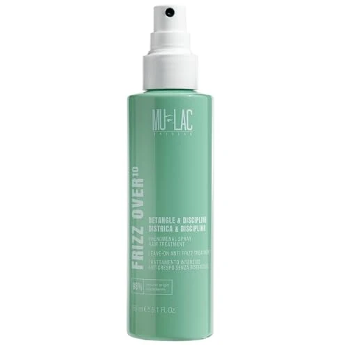 Zeitlich begrenztes Angebot: MULAC | FRIZZ OVER10 - Intensivpflege Anti-Frizz Leave-in, Thermoschutz Spraymilch, Entwirrer und Feuchtigkeitsspender mit Kokosmilch und Avocado, Vegan, 150ml von 16.96 € auf 16.96 € (0.00% Rabatt)