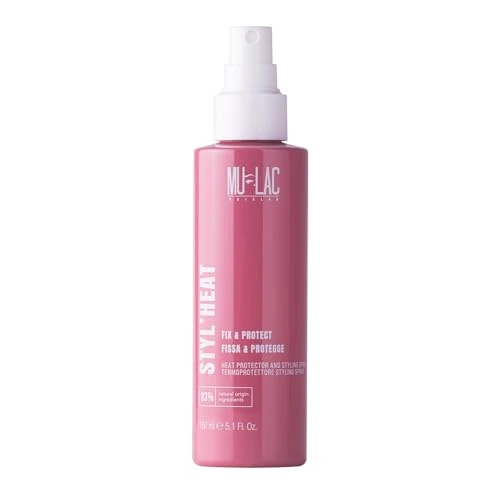 Zeitlich begrenztes Angebot: MULAC | STYL'HEAT - Thermoschutz Styling Haarspray, verhindert Spliss und Haarbruch, erleichtert das Styling, fixiert das Styling und wirkt gegen Frizz, vegan, 150ml von 17.08 € auf 17.08 € (0.00% Rabatt)