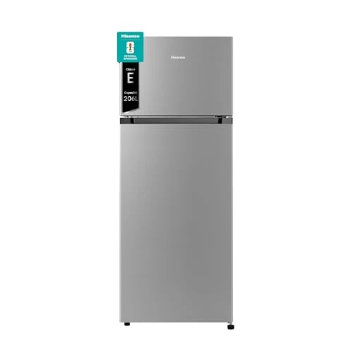 Hisense MTM55205SE - Refrigerador independiente doble puerta modelo 2022, 206 L, plata, 143,4 x 54,2 x 55 cm
