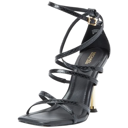 Zeitlich begrenztes Angebot: Michael Kors Damen Imani Strappy Sandal, Black, 38 EU von 156.00 € auf 156.00 € (0.00% Rabatt)