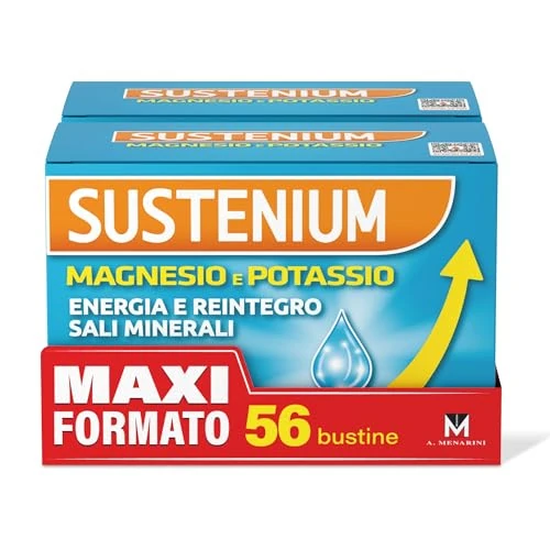 Offerta a tempo: Sustenium Magnesio e Potassio - Integratore alimentare per reintegrare i Sali minerali — 24% da 19,50 € a 14,80 €