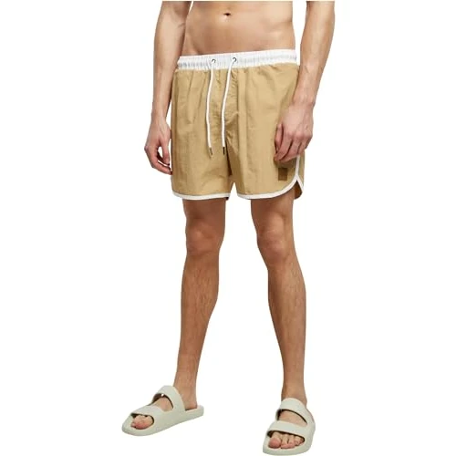 Limited-time offer: Urban Classics Men's Swimming Trunks Retro Swimming Trunks for Men with Drawstring Sizes XS-5XL, White/Union Beige, Small from $44.00 to $44.00 (save 0.00%)